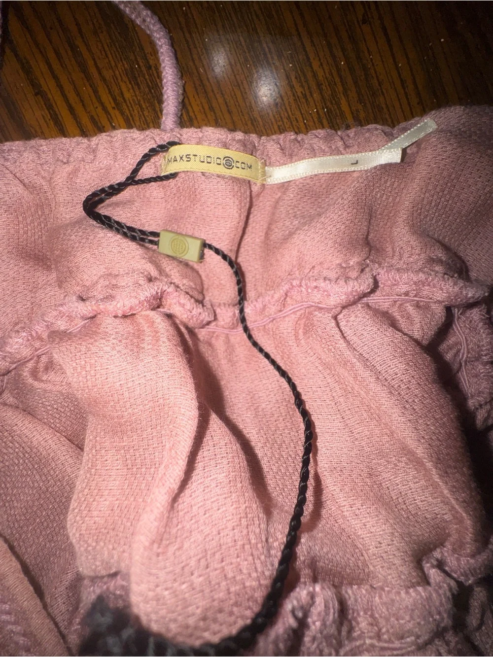 Max Studio Pink Ruffled Spaghetti Strap Tank Top - Picture 3 of 5